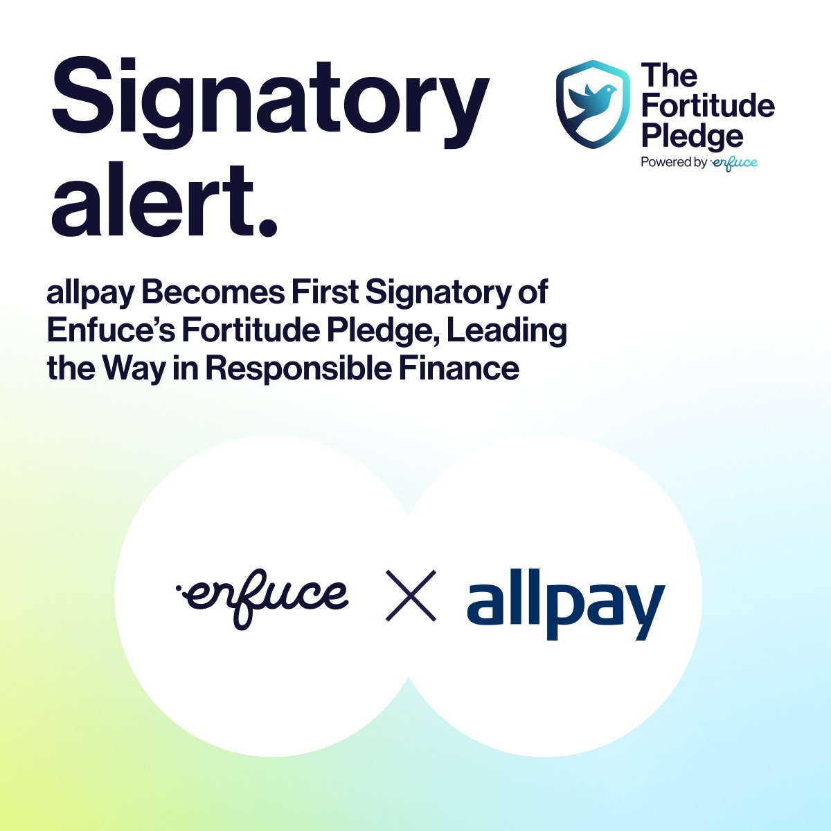 allpay becomes first signatory of Enfuce’s Fortitude Pledge, leading the way in responsible Finance
